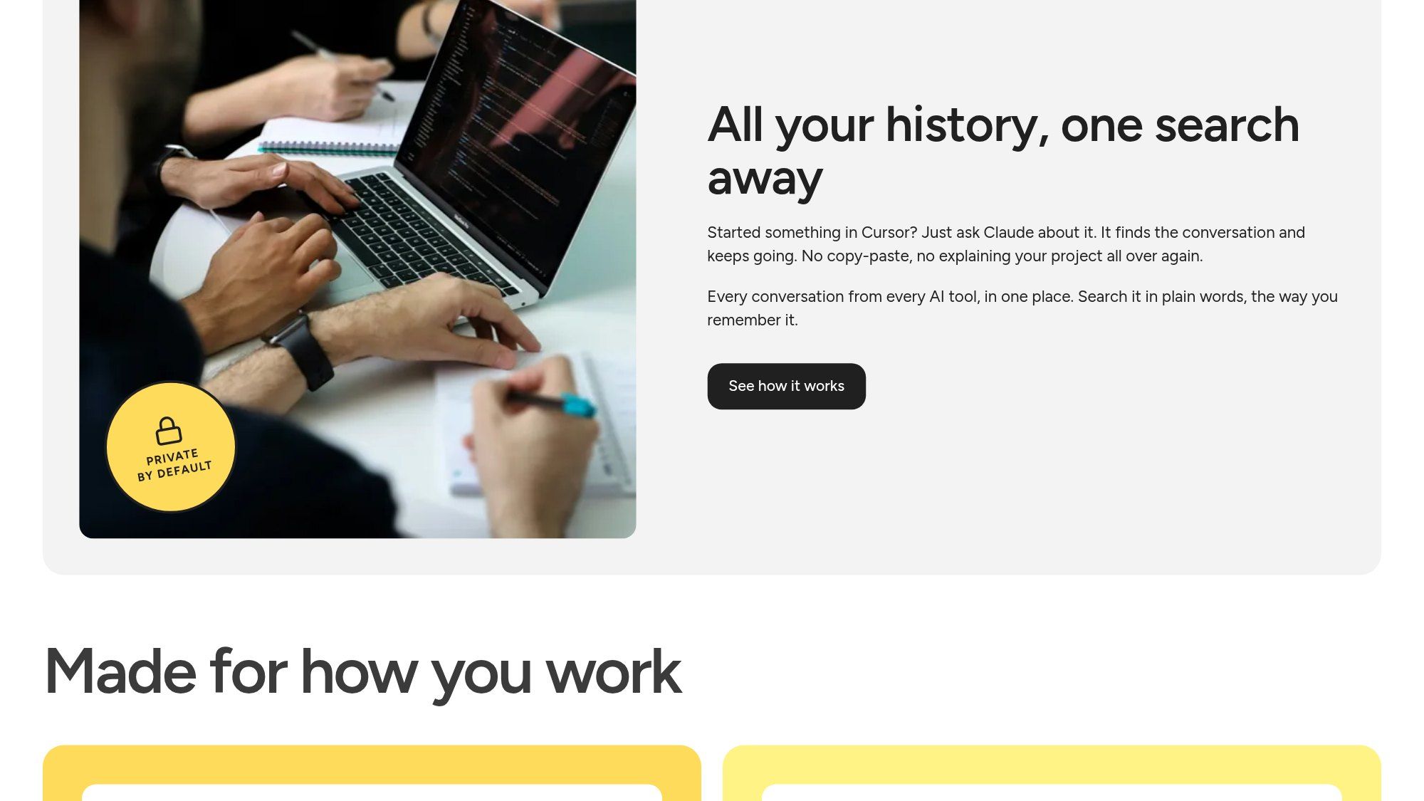 No copy-paste, no explaining your project all over again.